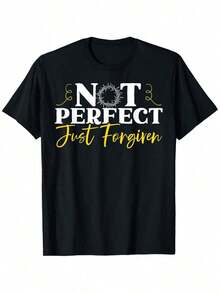 No Perfecto, Solo Perdonado - Camiseta Religiosa de Pastor Cristiano - Negro - Ver 9