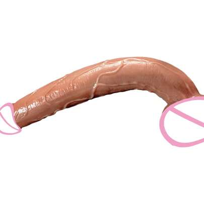 JINUU 11 pulgadas de largo, dildo realista con tacto suave, gran dildo anal realista, pene de silicona líquida de doble capa con ventosa fuerte