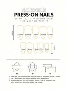 Upgrade Your Look Instantly, 24Pcs/Set Almond Shaped Sweet Floral 3D Water Drop Pattern Full Cover Press-On Fake Nails 1Pc Jelly Gel & 1Pc Nail File Set, Add A Romantic Touch For A Sweet Look, Suitable For Daily Dates Nail Supplies Nails - 彩色 - 查看 5