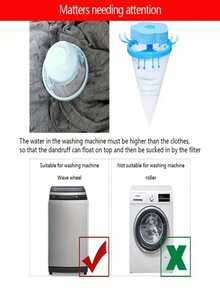 2/1pcs Flower Washing Machine Filter Bag, Floating Hair And Lint Collector, Reusable Pet Hair Remover, Universal Washing Machine Cleaning Tool, Portable Lint Collection Mesh Bag, Home Laundry Accessory, Efficiently Removes Lint And Impurities. - Multicolor - View 8