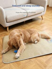 1pc Dog Bed Summer Cooling Mat For Pets - Large For Cats And Dogs, Breathable Cooling Mat With Ice Pad, Ice Shelter For Pets - Multicolor - View 1
