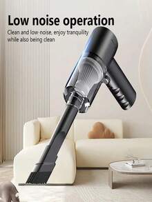 Wireless Vacuum Cleaner, High Power Mini Vacuum Cleaner For Home And Car, Multi-Function Vacuum Cleaner With Dry & Wet Dual-Use Blow & Suction Functionality - Black - View 4