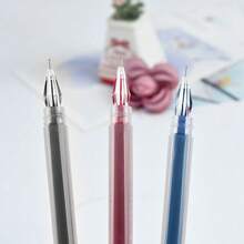 3/9 pièces, 0,38 mm, encre à séchage rapide, noir/bleu/rouge - stylos idéaux pour les examens et l'utilisation au bureau, écriture à pointe fine, rentrée scolaire - Multicolore - Voir 3