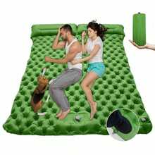 Outdoor Camping Inflatable Mattress Sleeping Pad With Pillow, Ultralight Air Mattress With Built-In Pump, Hiking Portable Folding Picnic Mat, Beach Mat, Nap Inflatable Pillow, Car Sleeping Inflatable Pillow, Christmas Sleepover Inflatable Pad - Multicolor - View 12
