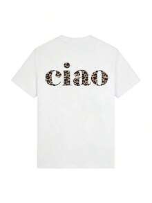 Single Garment Set, Not A 3-Piece Set, 1 Piece/Set Of Sleeved T-Shirts Suitable For Streetwear, Oversized Round Neck Top For Daily Outings, Camping, Concerts, Hip-Hop, Rock, And Rap Events, Casual Summer T-Shirts With Letter Print For Women, Versatile Casual Outfits For Daily Wear And Vacations - 白色 - 查看 2