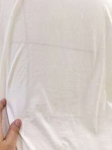 Camiseta de Manga Corta  Mujer con Estampado de Corazón y Perro Dando el Cinco, Cuello Redondo, T30 - Negro - Ver 5
