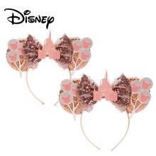 Disney Mickey Mouse Ears Headband With Glitter Castle, High-Quality Photo Prop, Versatile Accessory Suitable For Theme Park Parties, Outings, Daily Wear, Birthdays, Holidays And More - View 5