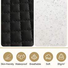 1 Waterproof Mattress Protector - Reusable Underpads, Solid Quilted Geometric Stitching Design, Thickened Durable Fabric, Suitable For Dorms, Camping, RVs And Hotels - Machine Washable, Mattress Waterproof, Camping Essentials, Modern Bed Cover - Random Color - View 9