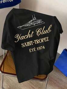 Vintage T-Shirts For Men, Summer Tops - 黑色 - 查看 3