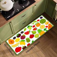 1pc Fruit Pattern Kitchen Floor Mat, Polyester Drainage Mat, Doormat, Floor Pad, Suitable For Kitchen, Living Room, Entrance, Balcony, Home Decor, Anti-Pollution, Coffee Shop, Bar, Holiday, Party, Bedroom, Pet Mat, Bathroom Decor, Room Decor - Multicolor - View 18
