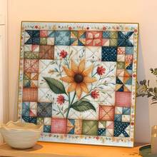 1pc New 5D Round Acrylic Diamond Painting Mosaic Craft, Featuring Floral Patchwork Theme, Vibrant Colors And Elegant Patterns. Suitable For Home Wall Decor, Handmade Artistic Gift For Girlfriend, Parents, Friends Or Holiday Presents. No Frame - round diamond - View 2