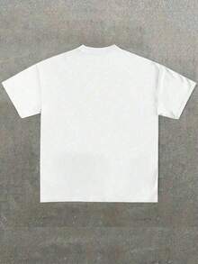 Camiseta de Talla para Hombre, con Estampado Gráfico del Personaje de Dibujos Animados Proud Family (1 Pieza),% Algodón, Estampado Casual, Cuello Redondo, Manga Corta, Camiseta de Algodón de 180g RMKU LWLS - Blanco - Ver 2
