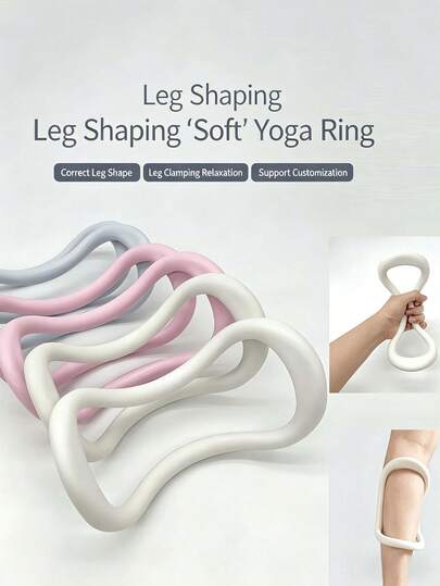 1 pieza Aro de yoga con forma de onda, anillo para abrir los hombros y estirar la espalda, herramienta de masaje para dar forma a las piernas y relajación, aro de yoga multifuncional, aro de estiramiento de Pilates, herramienta auxiliar para relajar la fascia de las piernas y abrir la espalda, aro de yoga con forma de onda suave y elástico, para corregir la forma de las piernas / abrir los hombros y estirar la espalda