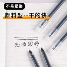 Bút bi dung lượng lớn 0.5mm, chống lem mực, thiết kế tối giản, màu đen/xanh dương/đỏ - A - Xem 3