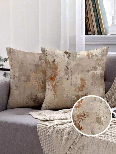 2 fundas de almohada con cremallera invisible de estilo bohemio, sin relleno, adecuadas para decoración del hogar, decoración de la sala de estar, fundas de almohada, fundas de cojín, cojines decorativos para sofá, cojines decorativos para el hogar, cubiertas de almohadillas, almohadillas suaves