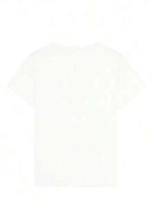 Camiseta gótica de mujer con estampado de esqueleto y corazón - Camiseta de manga corta con cuello redondo y estampado gótico, top casual vanguardista, adecuada para Halloween y uso diario, lavable a máquina, artículo regular no incluido en la colección de ropa de abrigo, camiseta vintage de talla grande para mujer, ideal para vacaciones en la playa. - Blanco - Ver 3