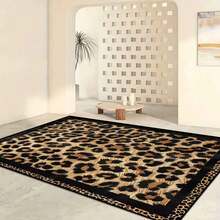 1pc Black & Brown Leopard Print Doormat, Small Rug, Welcome Mat, Carpet, Floor Mat, Outdoor Doormat, Kitchen Rug, Home Decor, Front Door Mat, Area Rug, Outdoor Mat, Home Decor, Area Carpet, Garden Carpet, Washable Rug - Multicolor 2 - View 5