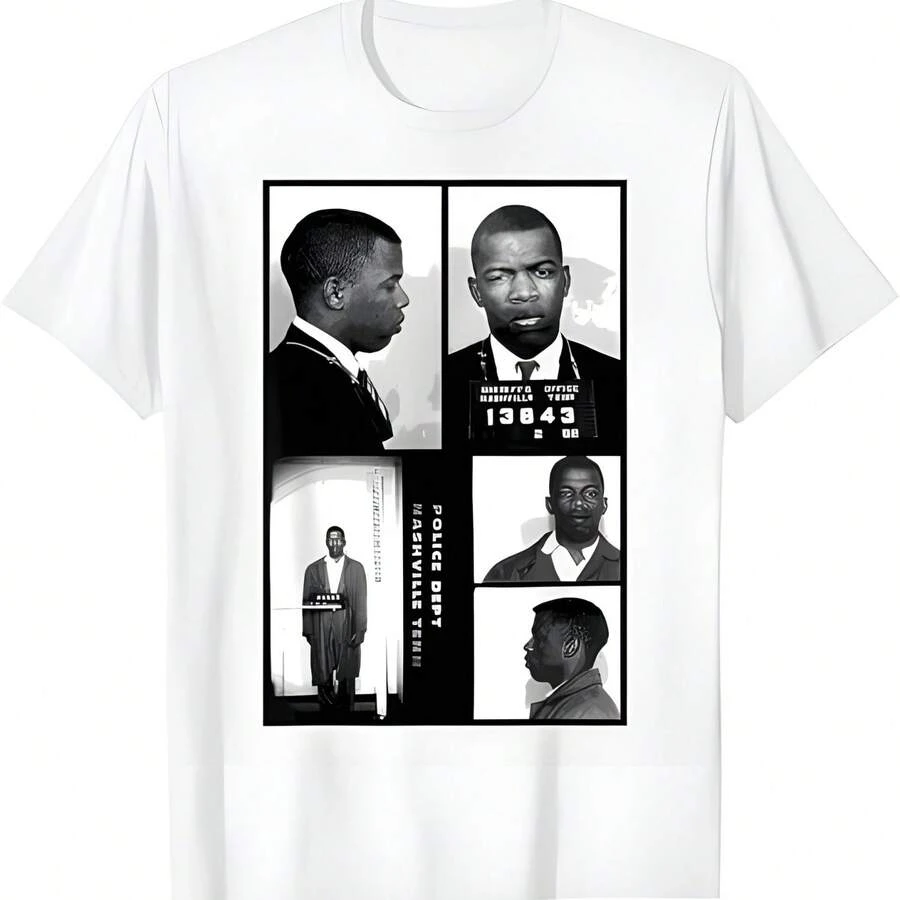 Camiseta de John Lewis Mugshot - Blanco - Ver 1