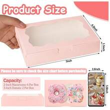 10/20 hộp đựng bánh quy/bánh ngọt có cửa sổ trong suốt, kích thước: 7 x 4.3 x 1.5 inch, chất liệu giấy Kraft màu hồng/trắng/nâu, hộp quà tặng bánh nướng cao cấp cho Ngày Valentine, đám cưới, tiệc tùng, Giáng sinh, sinh nhật và nhiều dịp khác. - Nhiều màu - Xem 5