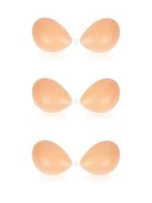 Women's Invisible Strapless Silicone Bra With Adhesive Pads, Suitable For Spaghetti Strap Dresses And Wedding Gowns, Summer Lift And Invisible Bra - Light Beige - View 9