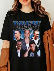 Camiseta vintage de Drew Starkey, regalo unisex para mujer, camiseta de Timnas, regalo de Drew Starkey para ella, fan de Drew Starkey, regalo para fans - Negro - Ver 6