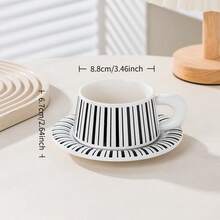 Bộ 1 tách và đĩa sứ cà phê 260ml/9oz, thiết kế hoa văn cổ điển sang trọng, hoàn hảo cho tiệc trà chiều kiểu Anh, dùng ngoài trời, là món quà lý tưởng cho người yêu cà phê, phụ kiện nhà bếp phù hợp cho cà phê, sữa, nước ép, sử dụng tại nhà, nhà hàng, quán cà phê, tuyệt vời cho Ngày của Cha, Ngày của Mẹ, Giáng sinh. - Nhiều màu - Xem 8