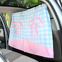 1 pieza Cortina para ventana de coche con estampado de dibujos animados, pantalla solar retráctil de doble capa, protección de privacidad, aislamiento térmico, variedad de patrones disponibles - A - Ver 13