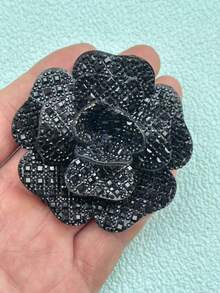 1pc Handmade Rhinestone Applique Patch, DIY Clothing, Bag, Shoe Decoration Floral Accessory, Multi-Color Shiny Crystal Sewing Embellishment - Flowers - View 4