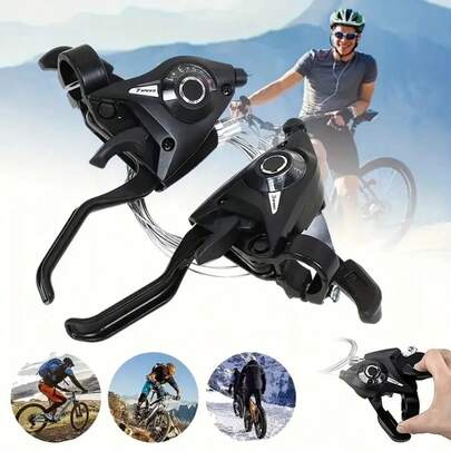 1 Pair 3x7/21 Speed Or 3x8/24 Speed Aluminum Alloy Bicycle Derailleur, Easy To Install, Suitable For Mountain Bike And Road Bike