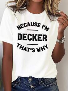 Camiseta Suave para Mujer Decker Brand - Blanco - Ver 2