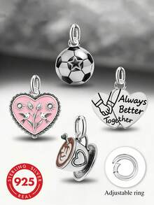 1 pieza Colgante de conejo con flor de primavera de plata de ley 925 minimalista y único, regalo de joyería delicada para hacer collares DIY para mujeres y hombres - Conjunto 1 - Ver 12