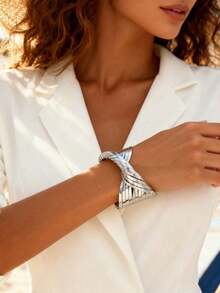 1pc Fashionable Bohemian Style Adjustable Geometric Line Wrap Bracelet - Braided Bracelet - View 3