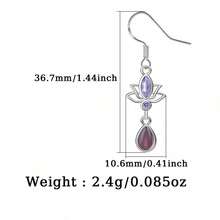 1 Đôi bông tai bạc 925 cao cấp, đính đá Zirconia tổng hợp, thiết kế hình hoa sen, thích hợp để đeo hàng ngày, đi nghỉ mát, dự tiệc, làm quà tặng sinh nhật, quà tặng ngày Valentine. - Bạc - Xem 4