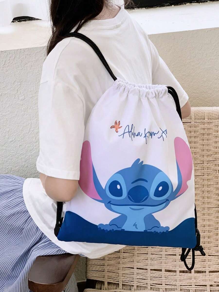 Disney 1个迪士尼背包，卡通抽绳背包，儿童背包，可扩展胸包，旅行包，多功能收纳包，时尚手提包，牛津布单肩包