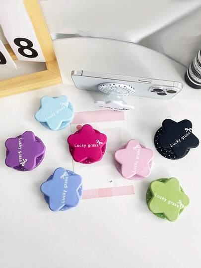 Shockproof Polka Dot Push Pull Stand 1pc Dopamine Star Magnetic Phone Holder Strong Adsorption Telescopic Desktop Phone Case Accessory Mother's Day Gift
