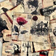 36 Blatt A5 (Europäische & Amerikanische Zeitungsmenschen Hintergrund) Scrapbooking Papier, geeignet für Bullet Journals, Collagen, Grußkarten, Scrapbooks und Basteleien - Rechteck - Übersicht 5