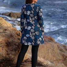 Swim  Plus Size Women's Shell Print Burkini Swim 2pcs/Set Young Women's Gradient ColorSwimsuit With Full Coverage,Modest Swimsuit Blue Outfit For Women Cruise Wear For Women Plus Size Modest Swimsuit,Suitable For Beach,Spring/Summer - Multicolor - Ver 8