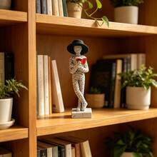 1pc Abstract Reading Figures Resin Statue, Creative Home Decor Sculpture For Living Room, Bedroom, Office, Kitchen, Indoor & Outdoor Use, No Electricity Required - 1PC - View 6