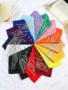10/6 chiếc khăn bandana polyester họa tiết Paisley phong cách Hip-Hop, thích hợp cho hoạt động ngoài trời, đạp xe, dành cho nam và nữ, khăn vuông, khăn trùm đầu, khăn bandana lớn phong cách đường phố, hip-hop, kích thước 52*52CM. - Nhiều màu - Xem 4