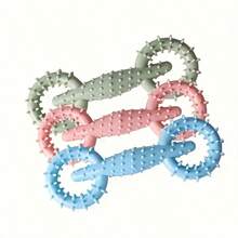 Dog Chew-Resistant Teething Stick Toy, Interactive Game Toy, Dental Cleaning Training Toy, Pet Supplies, Spiked Hand Cuffs, Chewing Toy - Green - View 2