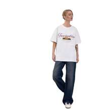Camiseta de manga corta 100% algodón con estilo urbano, estampado de coches moderno y atractivo, corte holgado y cómodo, una prenda popular. - Negro - Ver 6
