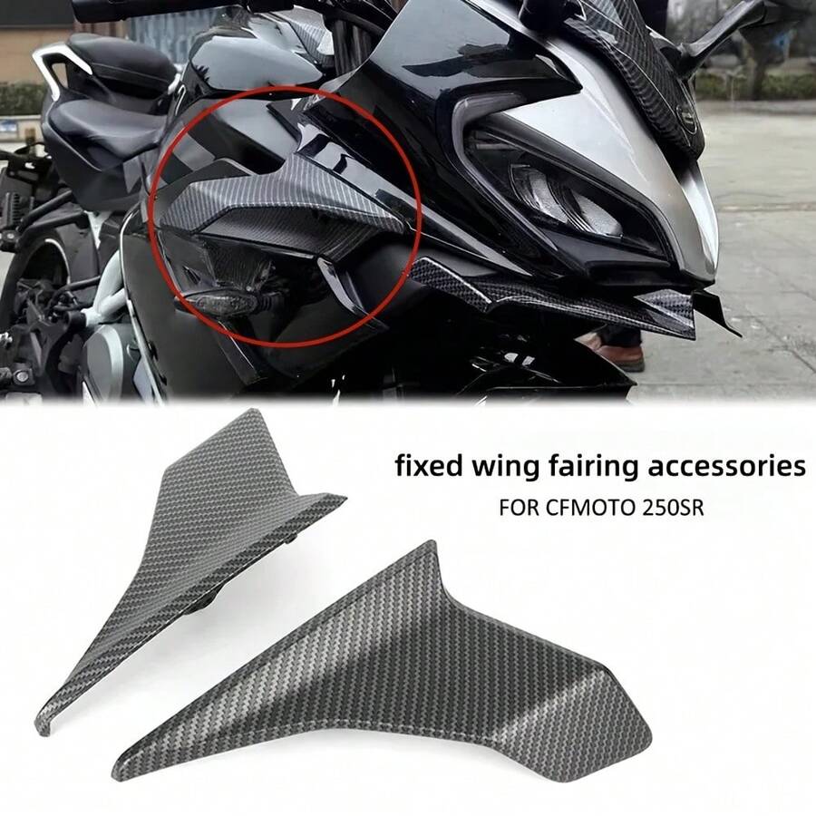 For CFMOTO CF250SR - Side Spoiler Wings And Fixed Winglet Fairing Deflector, Motorcycle Parts For Styling And Aerodynamics, Easy Installation, Cosmetic Upgrade. - Wind Vane - View 1