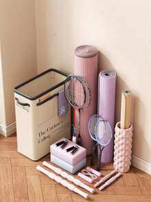 Yoga Mat Storage Basket, Fitness Equipment Storage Tool, Foldable Oxford Cloth Household Storage Basket, Can Store Toys And Clothes, Multiple Colors Available. - Multicolor - View 3
