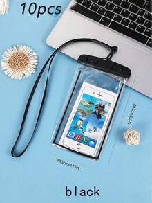 10/8/6/5/4/3/2/1 pièce Pochette de téléphone universelle imperméable, sac étanche pour téléphone avec écran tactile scellé pour la plongée, compatible avec les modèles 15/14/13 Pro Max Plus et supérieurs, convient pour la natation, la plongée, le rafting et autres sports nautiques, essentiel pour la natation intérieure en automne/hiver, accessoire de voyage indispensable, sac de sport indispensable pour les vacances, convient pour les sports, la fitness, l'exercice, les voyages, les vacances, unisexe - Multicolore - Voir 78
