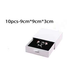 10pcs- Cardboard Jewelry Boxes Drawer Style, Pink Cardboard Jewelry Gift Boxes With Black Sponge, Stackable Jewelry Gift Boxes Bulk For Necklaces, Bracelets, Earrings, Jewelry Gift Storage Display - White - View 10