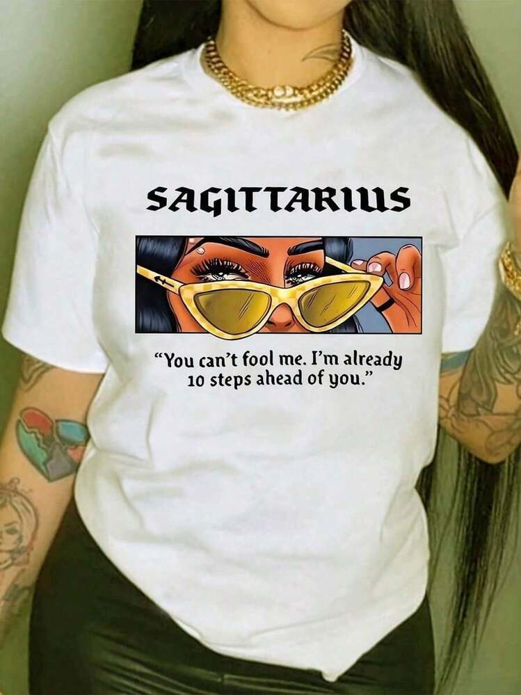 Short-Sleeved T-Shirt For Women With The Lyrics "Oh My God, Spoiled By My Husband" - 白色 5 - 查看 7