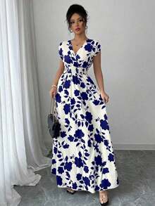 YHHElenzga Vestido con estampado floral elegante, adecuado para el uso diarioYHH - Multicolor 7 - Ver 11