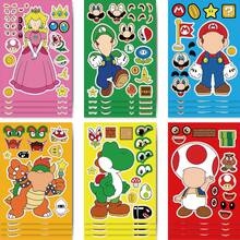 1 set Anime. Permainan Stiker Puzzle Kawaii Membuat Wajah Stiker Kartun Lucu Mainan Puzzle DIY, Hadiah Liburan Sempurna Untuk Anak Laki-laki dan Perempuan (Gaya Acak) - MultiWarna - View 1