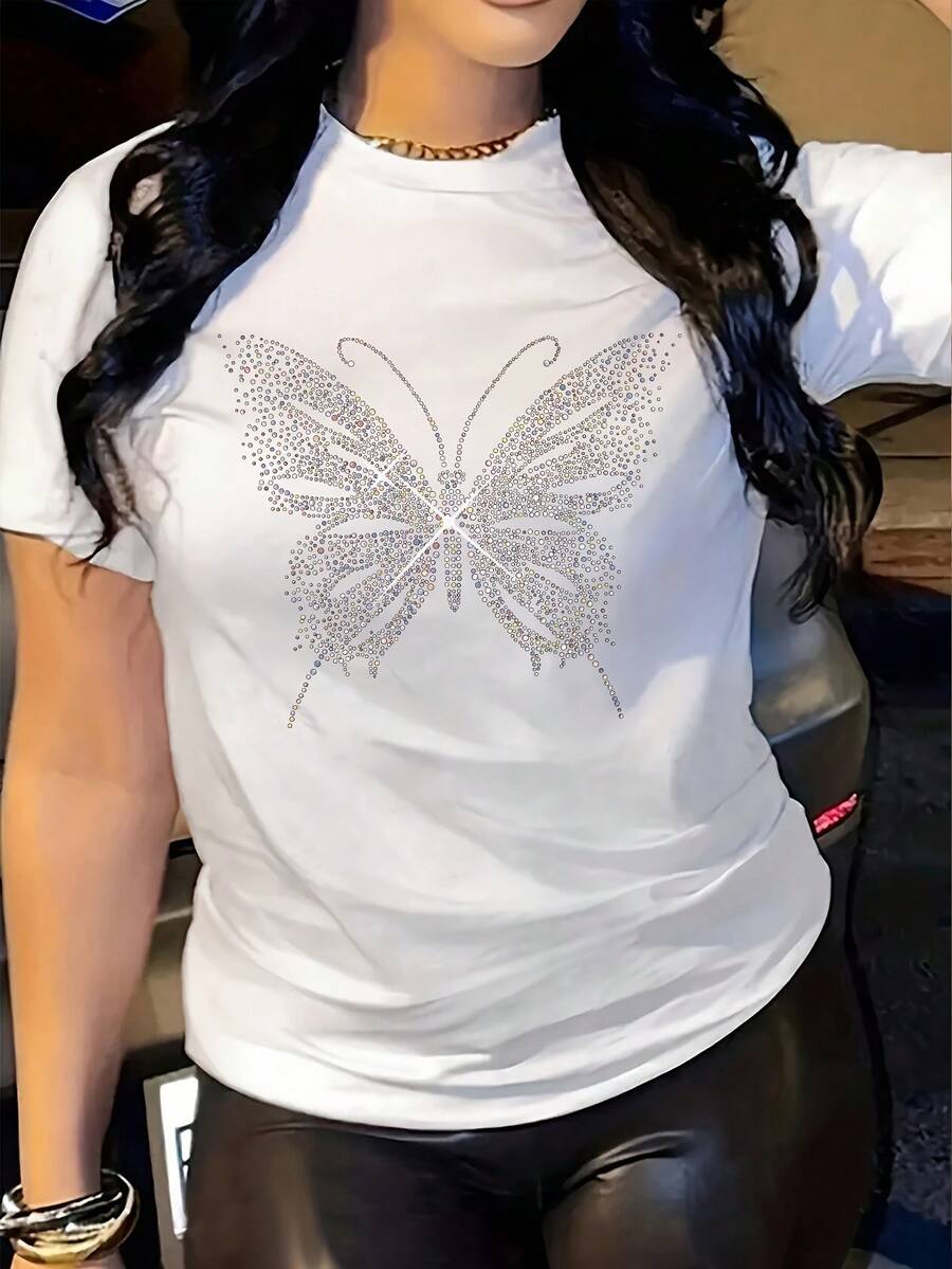 Women's T-Shirt For Spring And Summer - 白色 - 查看 1