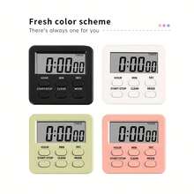 Macaron Color Electronic Timer, Multi-Color Options, Learning & Cooking Timer With Large Display, Magnetic & Stand Design, Silent Operation - A - View 12